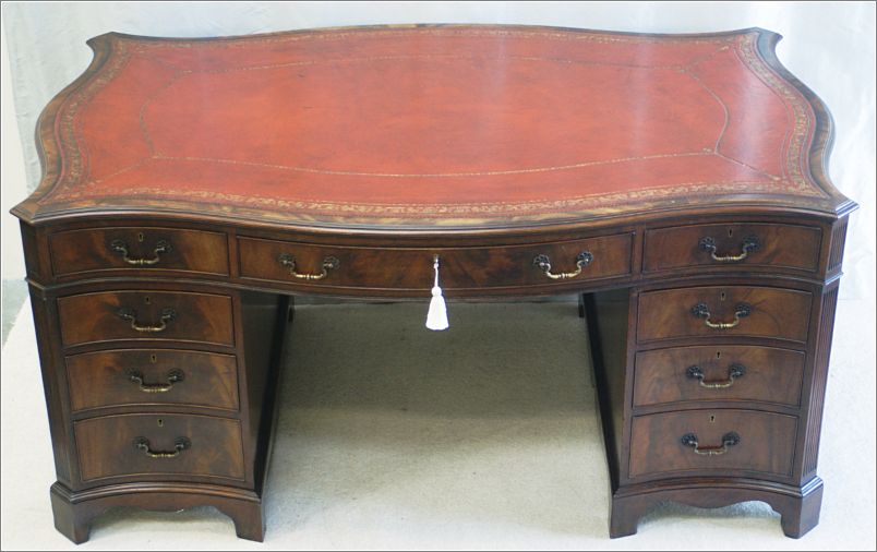 1024 Antique Serpentine Partners Desk Front (4)